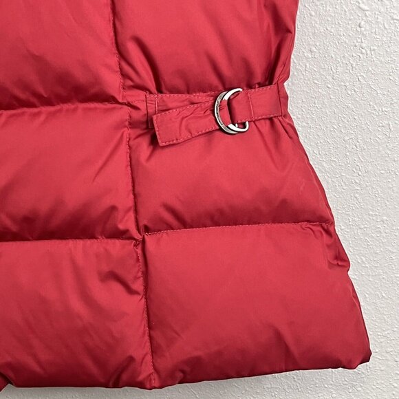 EDDIE BAUER Puffer Vest Goose Down Red EB700 Zip Pockets Outerwear Womens Large - Picture 11 of 16